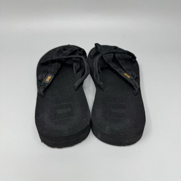 Teva Flip Flops Thong Sandals Olowahu Mush Black Gladiator 6840 Women's Size 6 - Picture 5 of 8